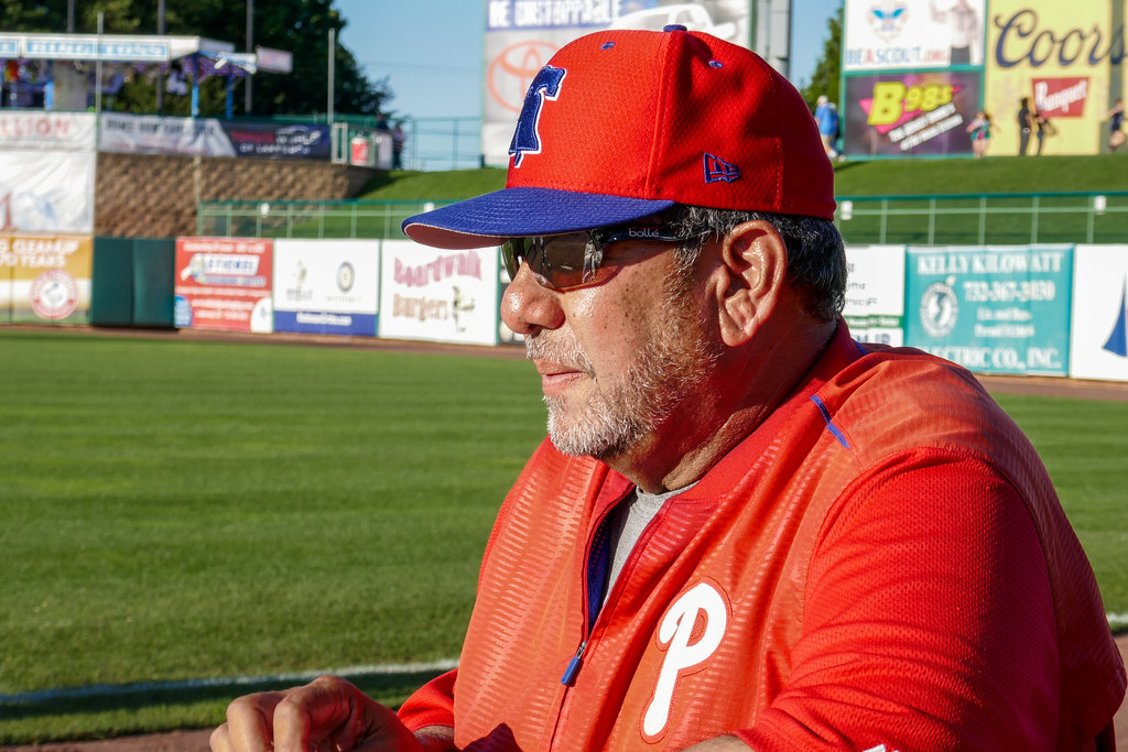 Hitting coach Tony Alvarez on the field